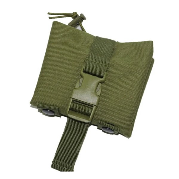 Folding Molle Tactical Magazine Dump Drop Pouch Jakt Airsoft Ammo EDC Tool Midjeväska Vikbar Utility Recovery Mag-hölster OD