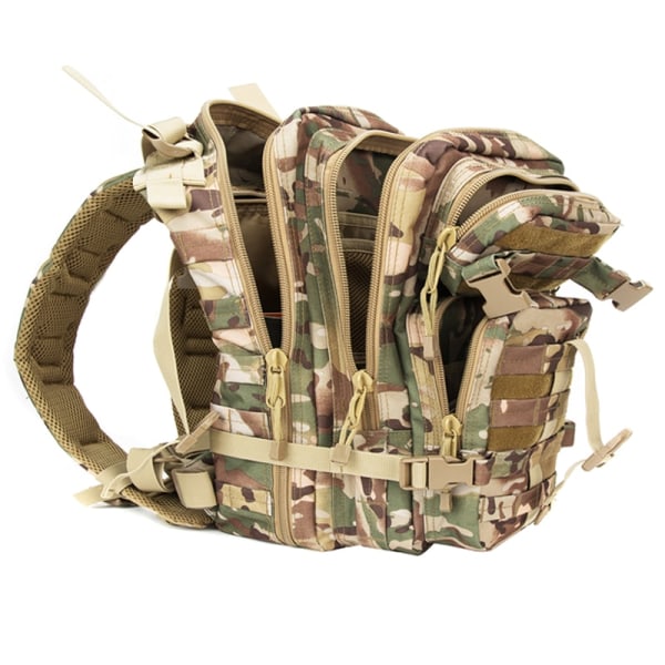 30L militär taktisk ryggsäck Army Molle Assault Ryggsäck Herr Dam Ryggsäckar Resa Camping Jakt Vandring Expanderbar ryggsäck Camo Green