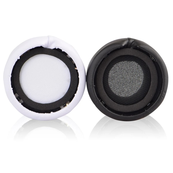 Öronkuddar i läder Sponge Earpads Kompatibel för Beats Mixr Headset Gamer Reservdel Mjuka Memory Foam överdrag Ersättningskuddar WHITE