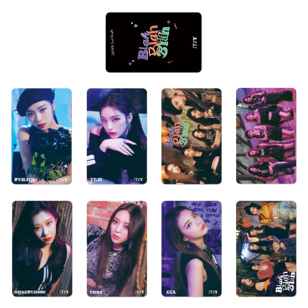 Kpop ITZY fotokort 2022 ny låt Life's Too Short lomo-kort koreanska pojkar flickor idol fotokort Y2-8PCS