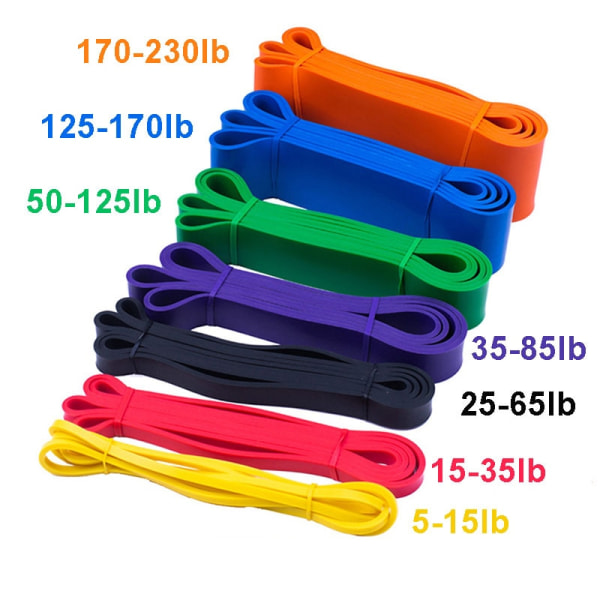 Fitness Band Pull Up Elastiska band Gummimotstånd Loop Power Band Set Hemgym Träning Expander Stärka Träning 4 pcs A with handle