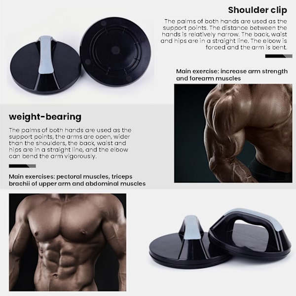 Roterande Push Up-grepp Multifunktionshalkfritt Push Up-handtag Bärbar styrketräningsutrustning Roterbart Push-up-fäste pair