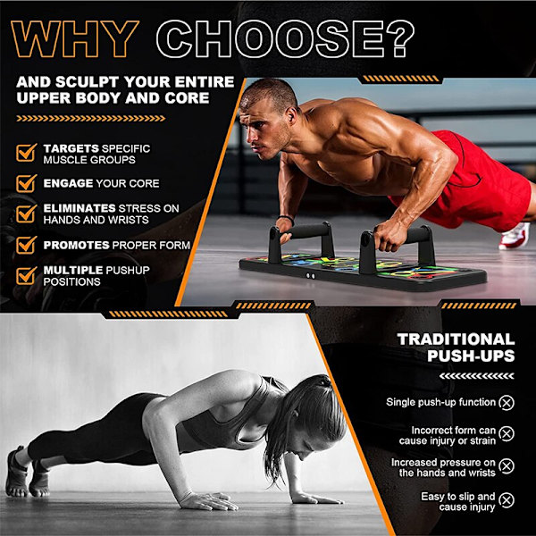 Push-up-bräda Justerbar Home Fitness Magträning ABS Vikbar Fitness Board Magemuskelstödbräda FWCB-D
