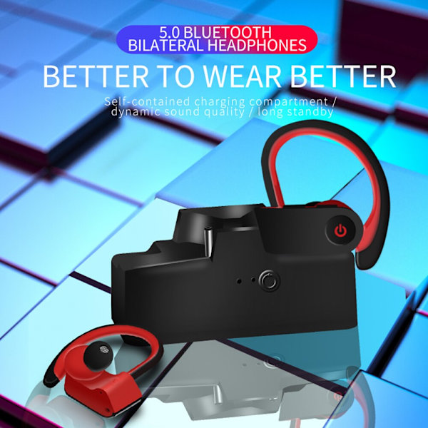 TWS 3 Trådlösa hörlurar Bluetooth Headset Sports E Pink