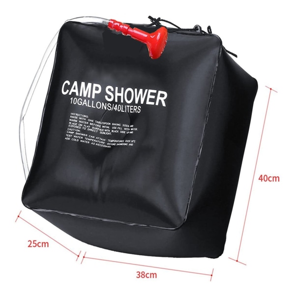 Vikbar 40L vattenpåsar Utomhuscampingduschväska 20L Shower Bag