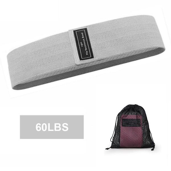 Träning Fitness Höftslingor Motståndsband Anti-halk knäböj Expanderstyrka Gummiband Yoga Gym Träning Flätat elastiskt band Gray--60LBS