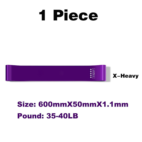 Värt Besväret Elastiska Motståndsband Yoga Träning Gym Fitness Gum Pull Up Assist Gummi Crossfit Träningsträningsutrustning 1 Piece X-Heavy