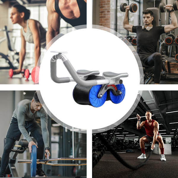 Magmuskler Fitness Wheel Training Bantning Fitness Abs Roller Bodybuilding Buken Roller Wheel Magträningsutrustning Intelligent timing