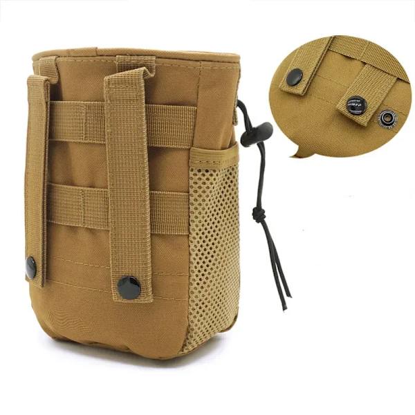Tactical Molle Dragsko Magasin Dump Pouch Justerbar Utility Bälte Fanny Hip Hölster Bag Outdoor Ammo Förvaringspaket Black