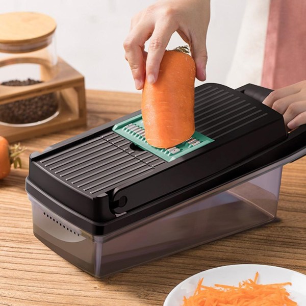 15 i 1 Grönsaksfrukthackare Skärare Lökhackare Skärare Dicer Äggavskiljare Rivjärn Skärare Kök Multifunktionsverktyg Green