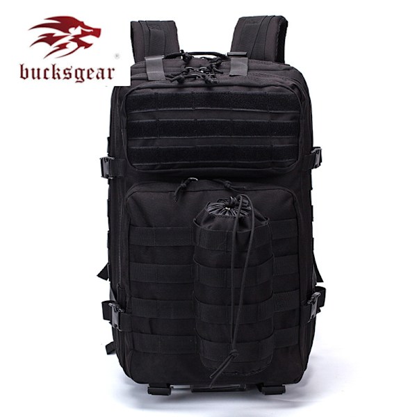 Taktisk ryggsäck stor 3p attack taktisk ryggsäck 45 L utomhus sportklättringsryggsäck vattentät kamouflageväska män Army Green