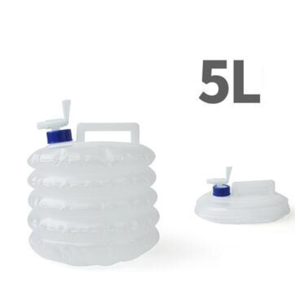 5L-15L Utomhus hopfällbar vattenpåse Camping Vikbara vattenbehållare Dricka multifunktion teleskopisk förvaring vattenflaska Gray