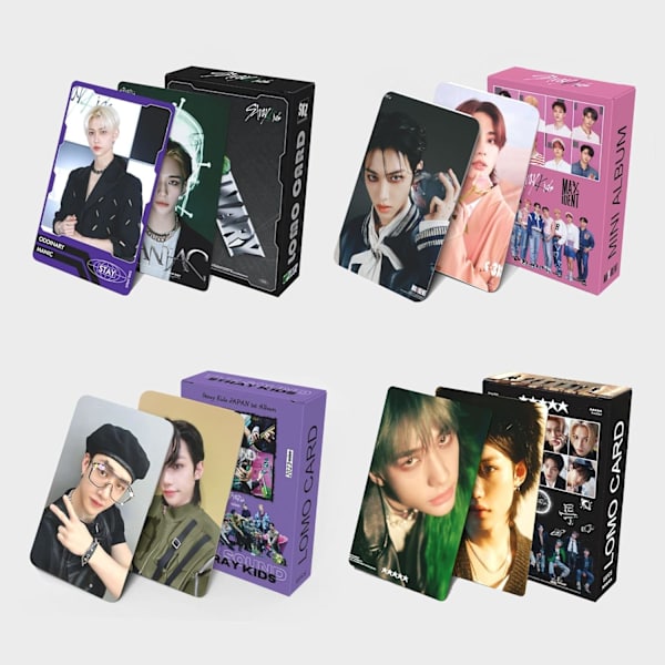 4-pack/220 Stray Kids Lomo-kort Stray Kids Album Stray Kids Mini-fotokort Gratulationskort Present till fans