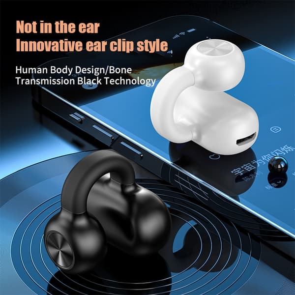 Z28 Mini Wireless Ear Clip Single Ear Bluetooth He White