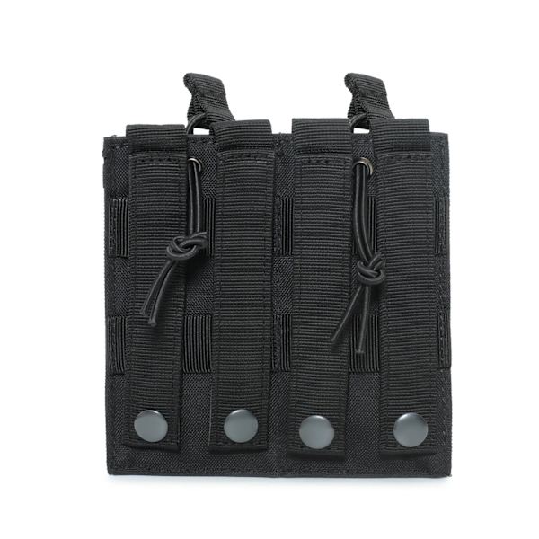 MOLLE Tactical M4/M16 dubbel tidskriftspåse Öppen topp Militärjakt EDC midjeväska Paintball Airsoft AR AK Mag-hållare MC
