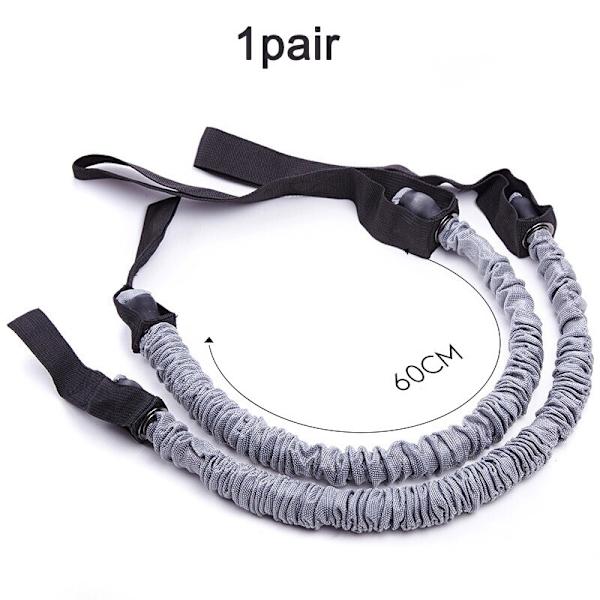 No Noise 3 Wheels Abdominal Roller Home Fitness Eq Elastic rope 1pair