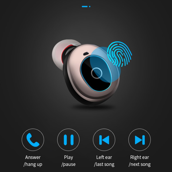 2022 nya trådlösa Bluetooth hörlurar WA15 Creative Black