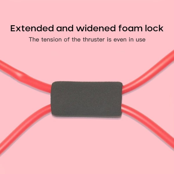 Mycket elastiskt yogarep Tpe Fitness 8-ords bröstexpanderrep Hållbart motståndsband Tränade muskler Spännrep black