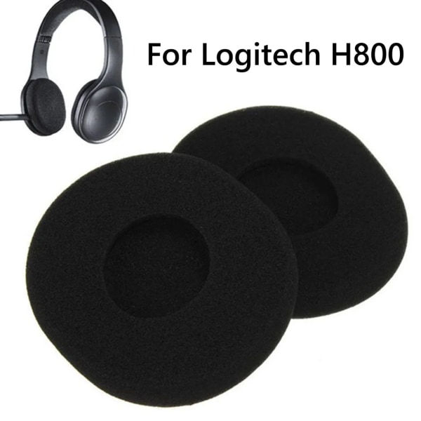 1 par öronkuddar Öronkuddar Ersättning av trådlösa hörlurar Headset cover för Logitech H800 H 800 Headset Gaming hörlurar black