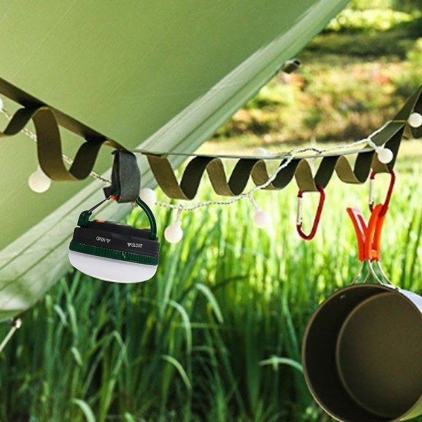 Led camping och nödlampa Det ljusa mångsidiga tältljuset green