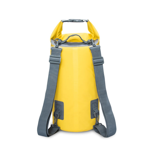 Dubbelbälte PVC Vattentät väska 5L 10L 20L Utomhus YELLOW 20L