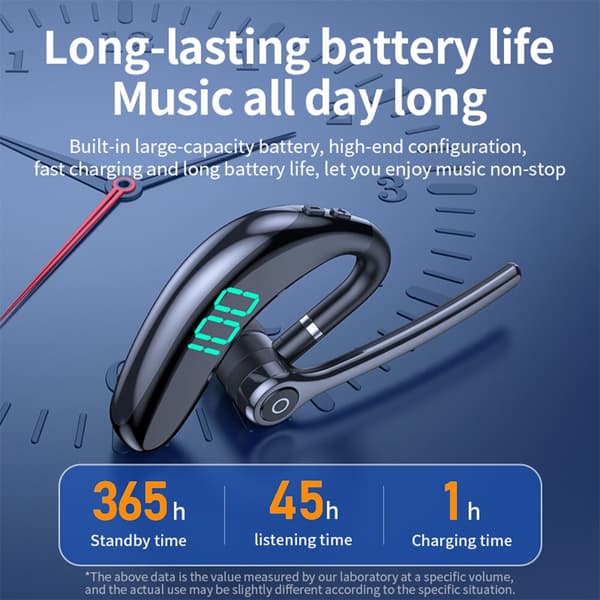 Bluetooth 5.0 handsfree-headset 2023 Nytt öronfäste