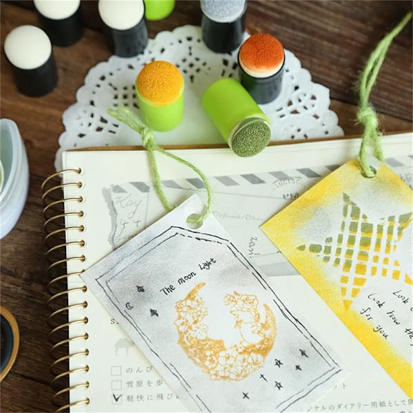 Paket med Finger Sponge Daubers med case för målning Art Ink Crafts N03 20 Dropshipping Style A