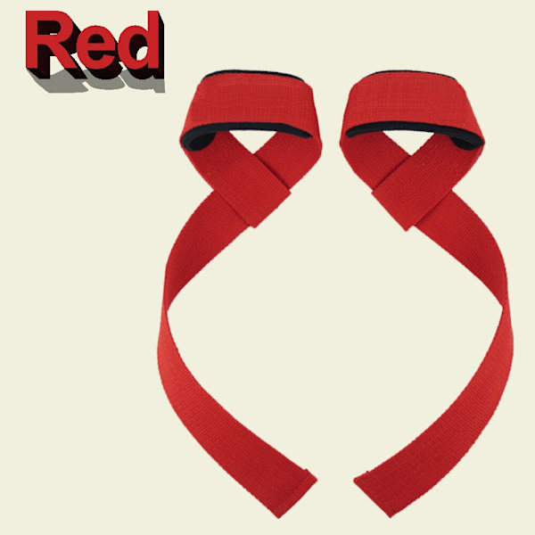 1 par Gym Lyftremmar Fitness Handskar Hand Wris Straps-Red