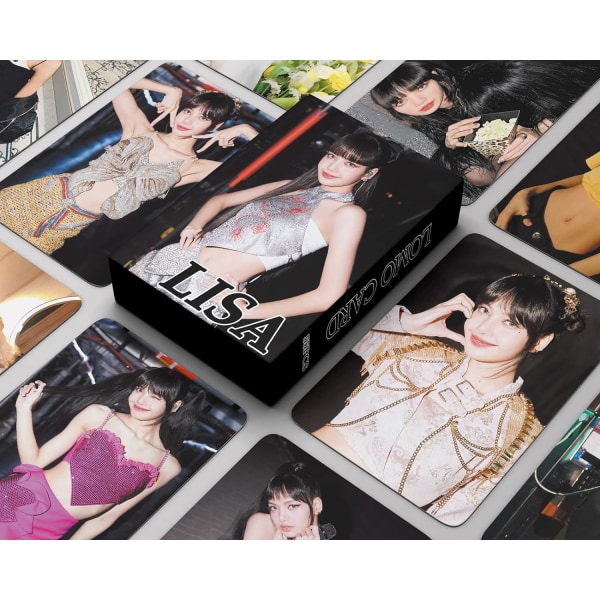 4-pack/220 delar Blackpink Jisoo Rosé Lisa Jennie Fotokort Solo Nytt albumkort BP Merch Mini Lomo-kort BP-fotokort Present till fans