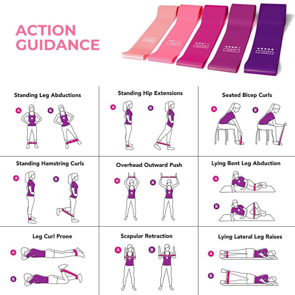 Värt Besväret Elastiska Motståndsband Yoga Träning Gym Fitness Gum Pull Up Assist Gummi Crossfit Träningsträningsutrustning 1 Piece X-Light