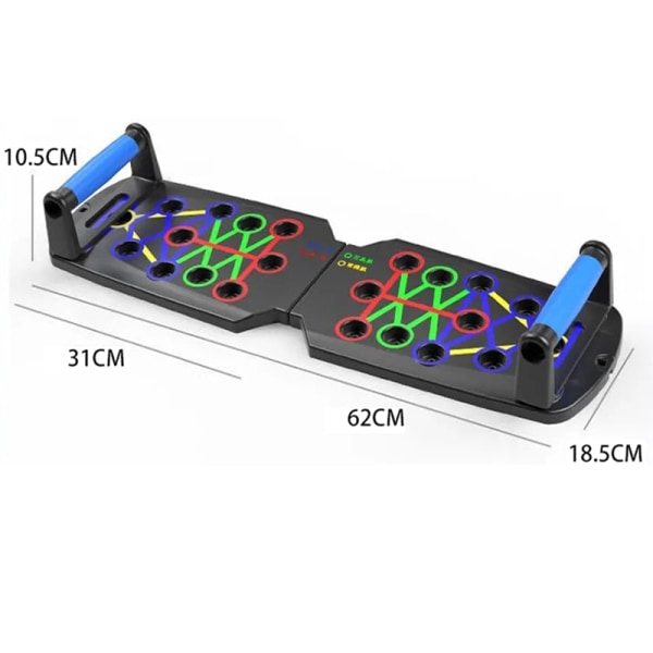 Folding Push-up Board Multifunktionell magmuskelförstärkning MuskelträningGym Sport Bärbar fitness Auburn