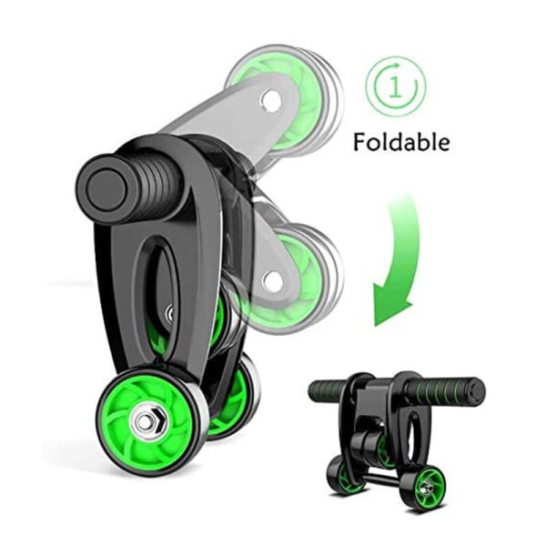 Folding Abs Workout Ab Roller Wheel för buken Green