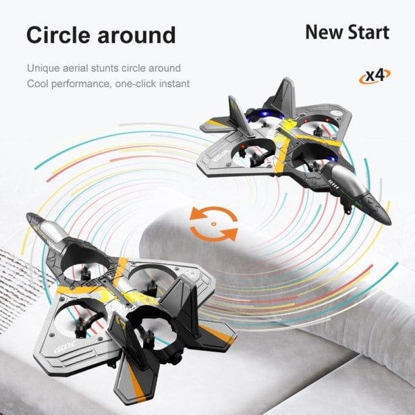 V17 Gravity Sensing Rc Plane Flygplan Segelflygplan Radiokontroll Helikopter EPP Foam Fjärrstyrda flygplansleksaker för pojkar Barn V25-BU-1Bat With 4K
