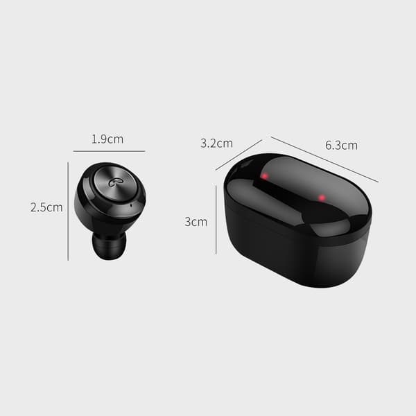 F6 Bluetooth 5.0 hörlurar TWS Trådlös öronsnäcka Blu White