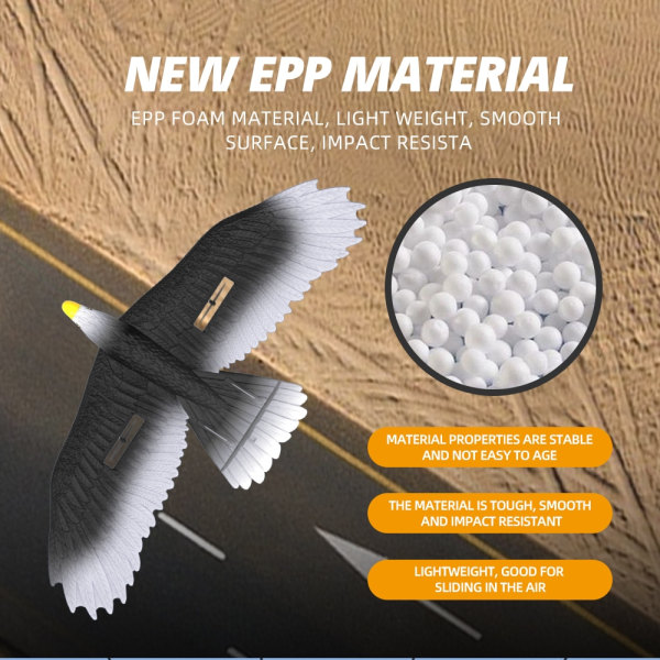 RC Plane Wingspan Eagle Bionic Aircraft Fighter Radio Control Fjärrkontroll Hobby Glider Flygplan Foam Boys Leksaker för pojkar 2CH