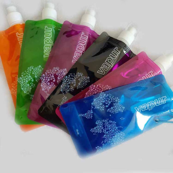 480/700 ml Bärbar Ultralätt hopfällbar vattenpåse Mjuk kolvflaska Utomhussport Vandring Camping Vattenpåse Vikbar vattenhink Rose red