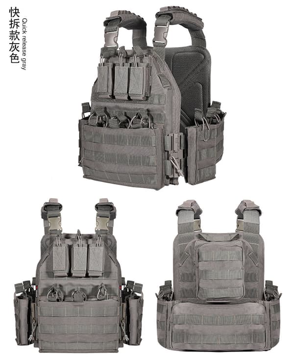 Yakoda gränsöverskridande utomhus snabb demontering taktisk väst utomhusutrustning 6094 taktisk väst CS träningsutrustning Black Average code (size adjustable)