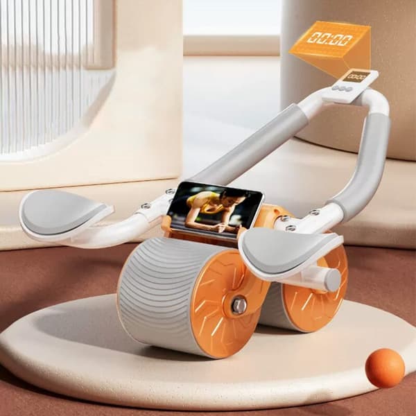 Plank Trainer Push Up Healthy Abdominal Wheel Auto Orange no Timing
