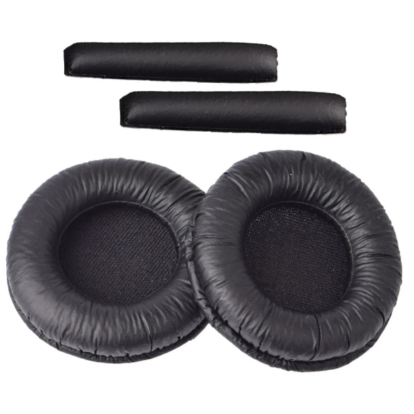 1 par ljudhörlurstillbehör Ersättande öronkuddar med huvudbandskuddar för Sennheiser PX100 PX200 hörlurar Gamer Cover black set