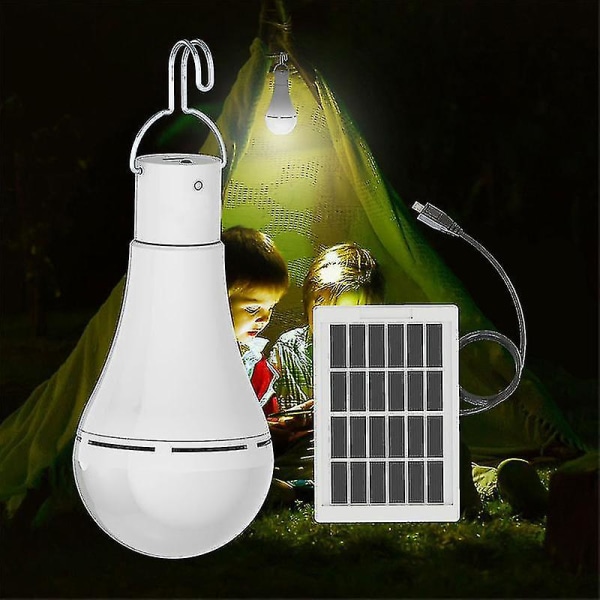 9w dimbar trenivås solcellslampa med ljussensor Bärbar Uppladdningsbar för camping