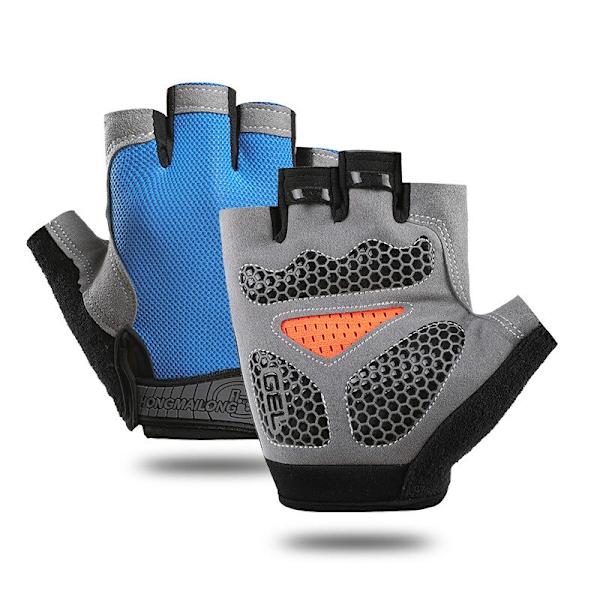 Gym Handskar Herr Half Finger Cykelhandskar Dam Mi Upgraded Blue S