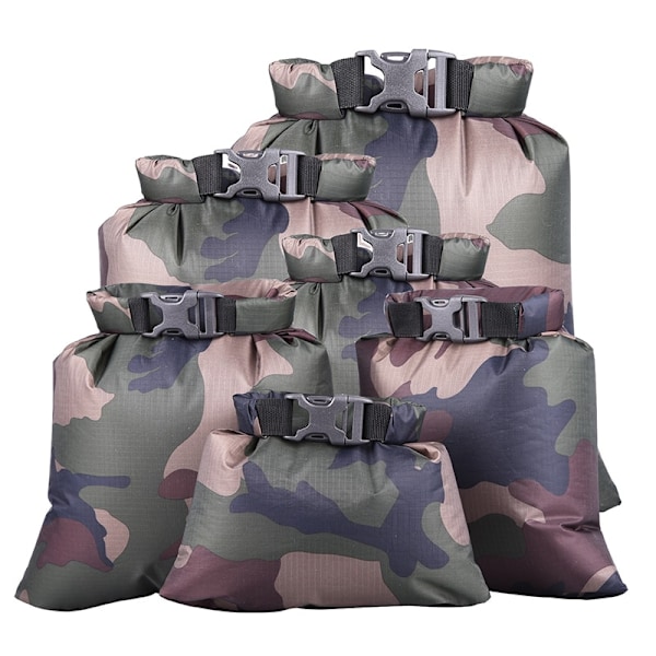 3/6 st set utomhus vattentät väska torrsäck Vattentät torr ryggsäck förvaringspåse för drivande båtliv Flytande kajakpaddling Beach 3pcs set C