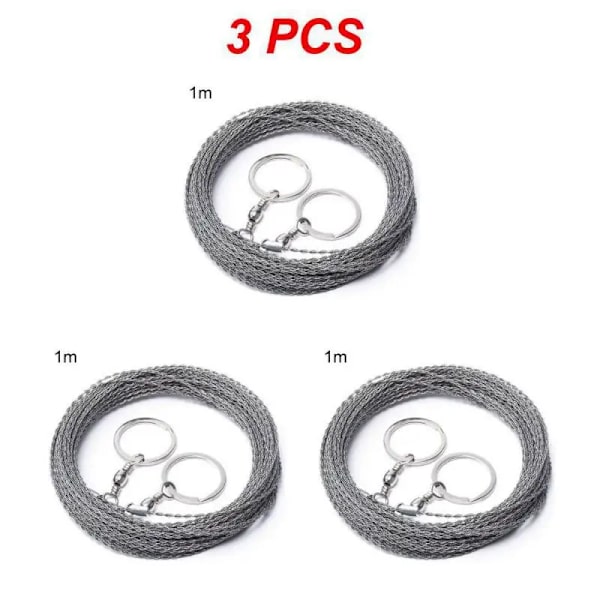 1~5 ST Bästa utomhus handritade repsåg 304 rostfritt stål trådsåg Camping Livräddande träbearbetning Superfin handsåg tråd 5M Style A 3pcs