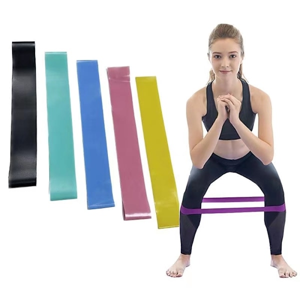 Fitness Elastiska motståndsband Hemträning Yoga Sport Motståndsband Stretching Pilates Crossfit Träning Gymutrustning Black