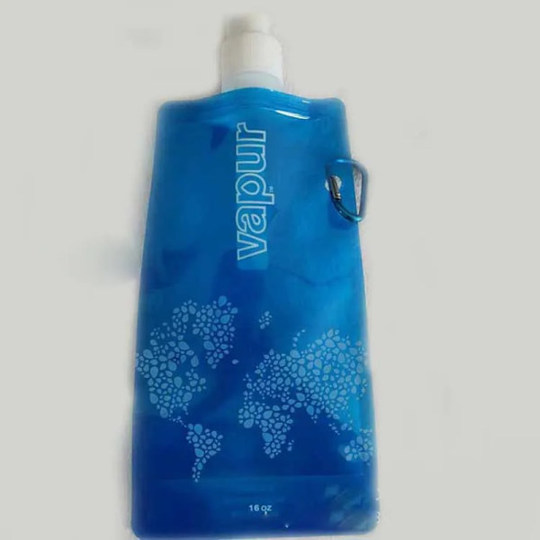 480/700 ml Bärbar Ultralätt hopfällbar vattenpåse Mjuk kolvflaska Utomhussport Vandring Camping Vattenpåse Vikbar vattenhink orange