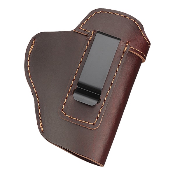 Amazon Cowhide Outdoor Tactical Glock G17 bärbar midja hängande pistolhölster Läder Osynligt Quick Pull-hölster Brown