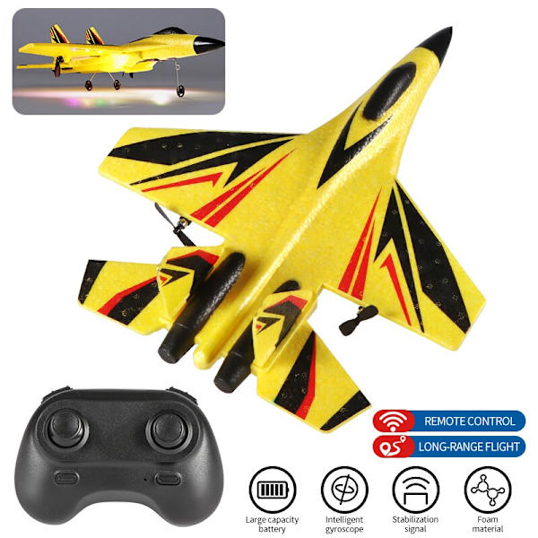 JIKEFUN Foam RC Jet Aircraft SU30 Plane 2.4G Radio Control Glider Fjärrkontroll Fighter Glider Flygplan Pojkar Leksaker för barn SU30 Red 2B