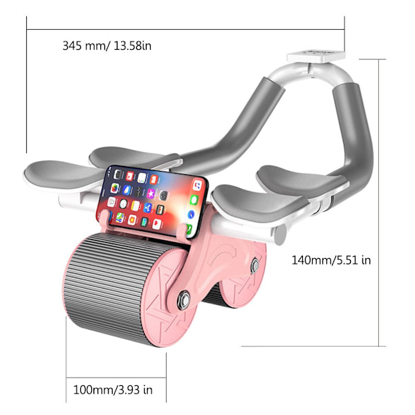 2 i 1 bukrulle antisladd med knäskydd H Pink Timer C
