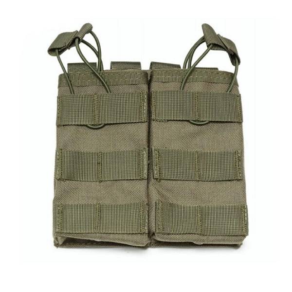 Tactical Single/Dubbel/Triple Molle Magazine Pouches Military Airsoft AK 7.62 5.56mm M4 AR 15 Rifle Mag Bag Jakttillbehör Green Double Pouch