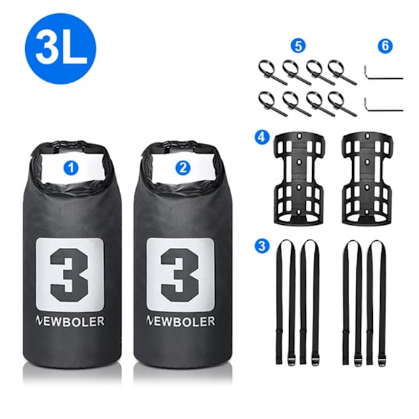 3L/7L Cykelgaffelväska Vattentät Roll Top Torrväska Cykelgaffelväska Cykelpaket Cykelväska Utomhuscykelutrustning 7L x 1